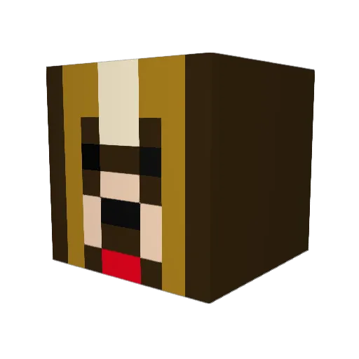bbdo Minecraft avatar head, 3D render