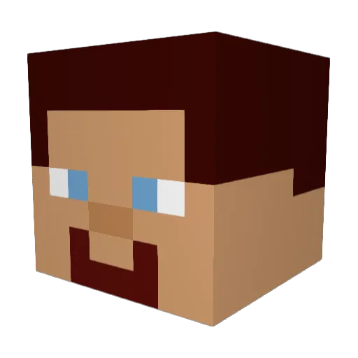 bbennitoo Minecraft avatar head, 3D render