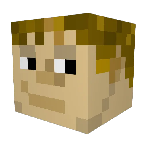 bbensonz Minecraft avatar head, 3D render