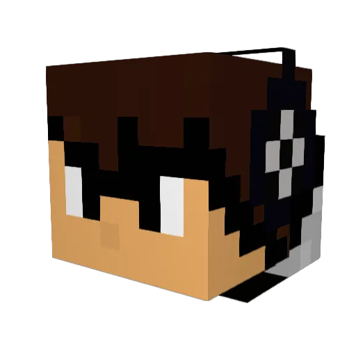 bbexbb Minecraft avatar head, 3D render