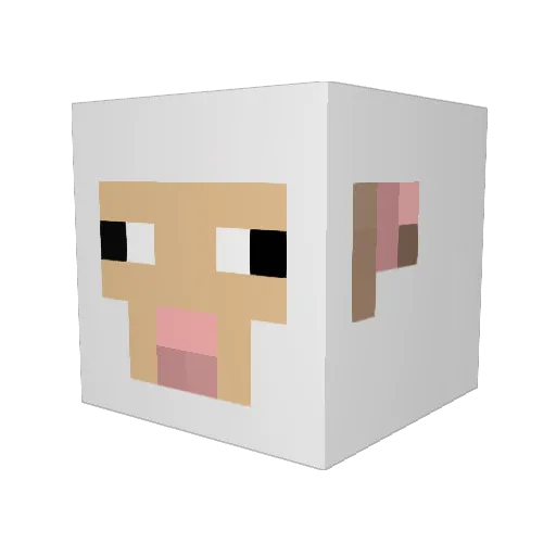 bbg91 Minecraft avatar head, 3D render