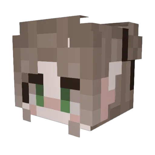 bbgjacklyn Minecraft avatar head, 3D render
