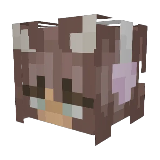 bbgorgeous Minecraft avatar head, 3D render