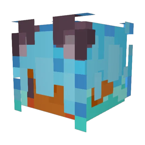 bbgt Minecraft avatar head, 3D render