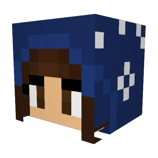 bbgumprincess Minecraft avatar head, 3D render