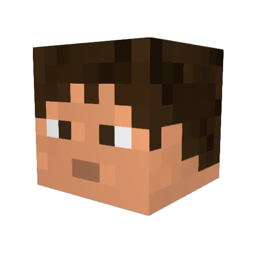 bbgunfire Minecraft avatar head, 3D render