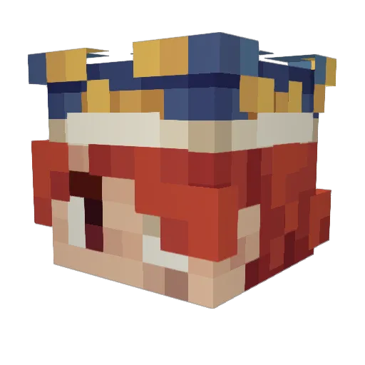 bbiddd Minecraft avatar head, 3D render