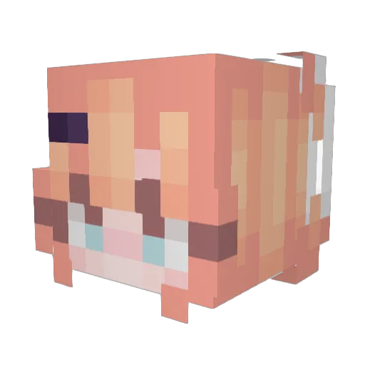 bbjexx Minecraft avatar head, 3D render