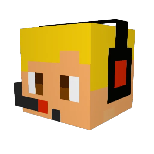 bbl11 Minecraft avatar head, 3D render