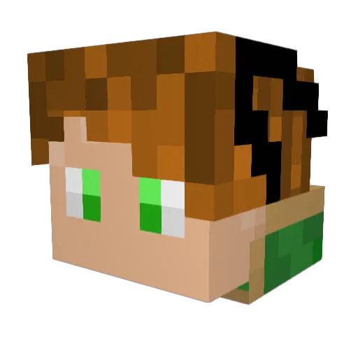 bbobob Minecraft avatar head, 3D render