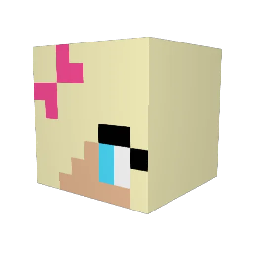 bbp551 Minecraft avatar head, 3D render