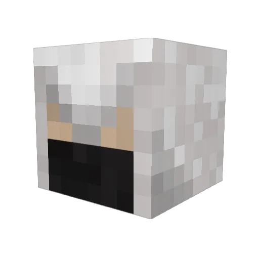 bbqkk123 Minecraft avatar head, 3D render