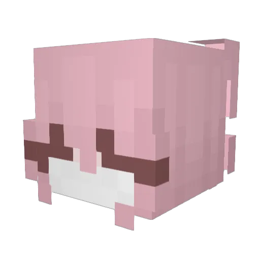 bbrly Minecraft avatar head, 3D render