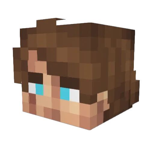 bbumb Minecraft avatar head, 3D render
