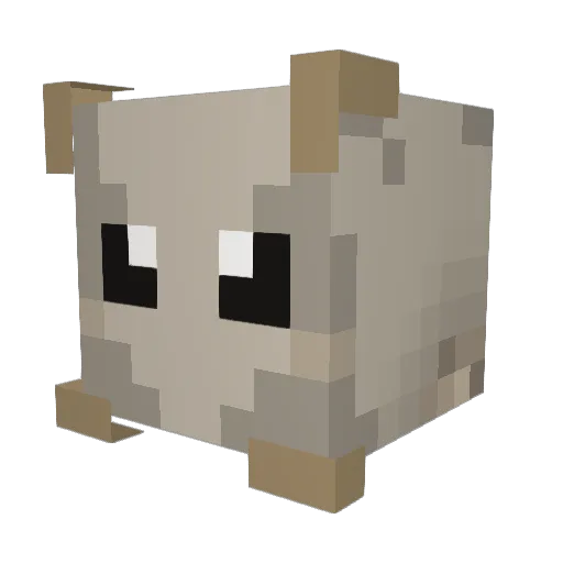 bburkles Minecraft avatar head, 3D render