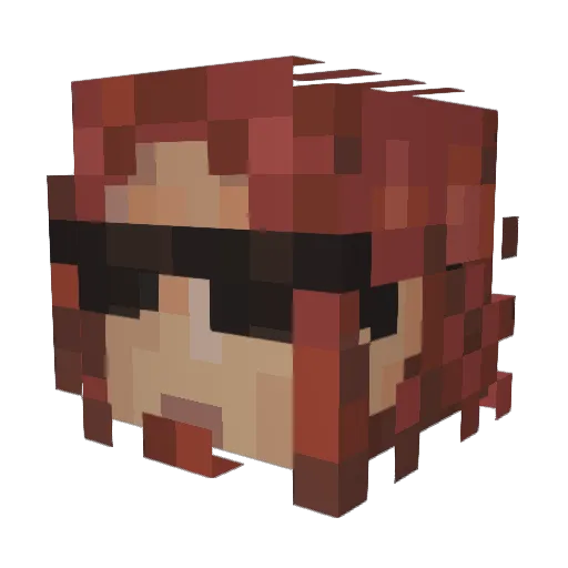bbyabbi Minecraft avatar head, 3D render