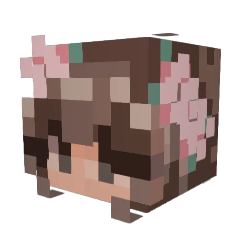 bbybrittj Minecraft avatar head, 3D render