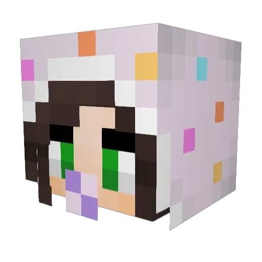 bbycakes07 Minecraft avatar head, 3D render