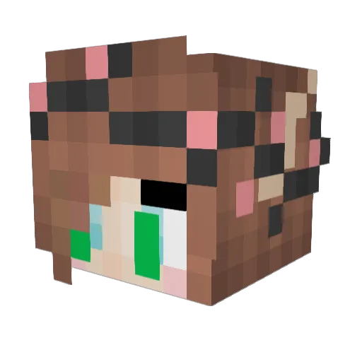 bbyedxth Minecraft avatar head, 3D render