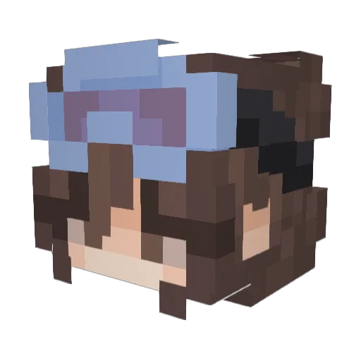 bbyluvs Minecraft avatar head, 3D render
