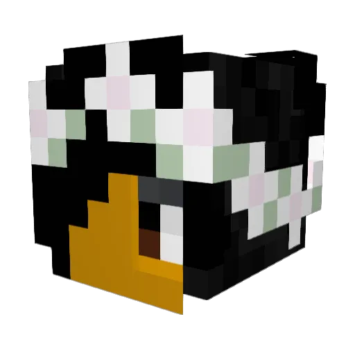 bbymaru Minecraft avatar head, 3D render