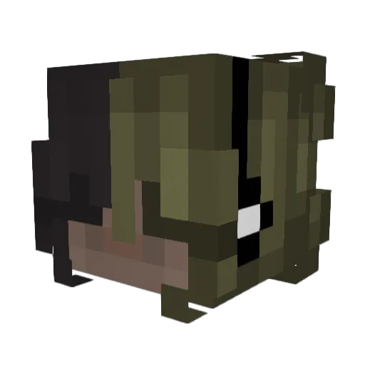 bbymin Minecraft avatar head, 3D render