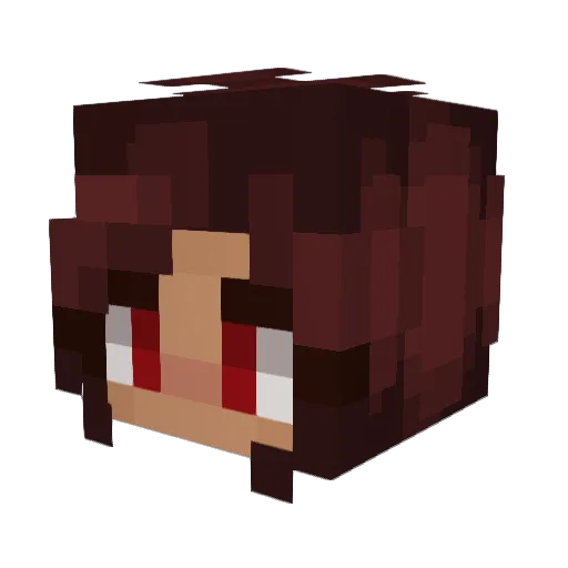bbymoni Minecraft avatar head, 3D render