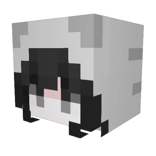 bbyowi Minecraft avatar head, 3D render