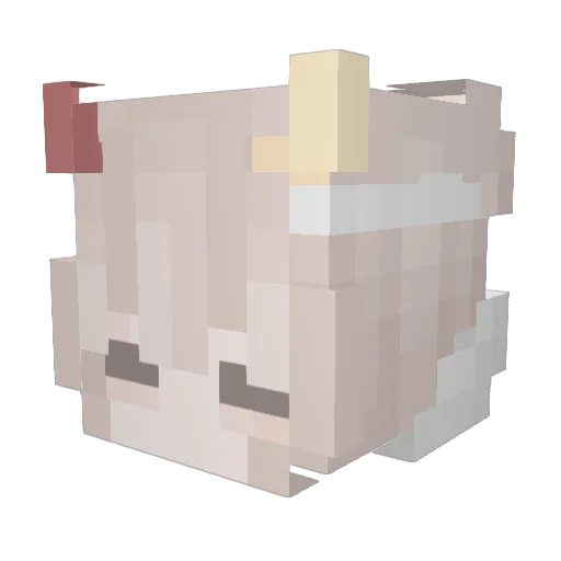 bbyule Minecraft avatar head, 3D render