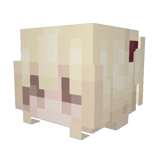 bbyviolet Minecraft avatar head, 3D render