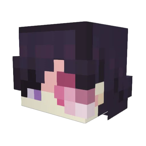 bbyx Minecraft avatar head, 3D render