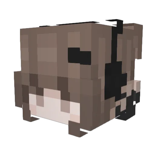 bbyybre Minecraft avatar head, 3D render