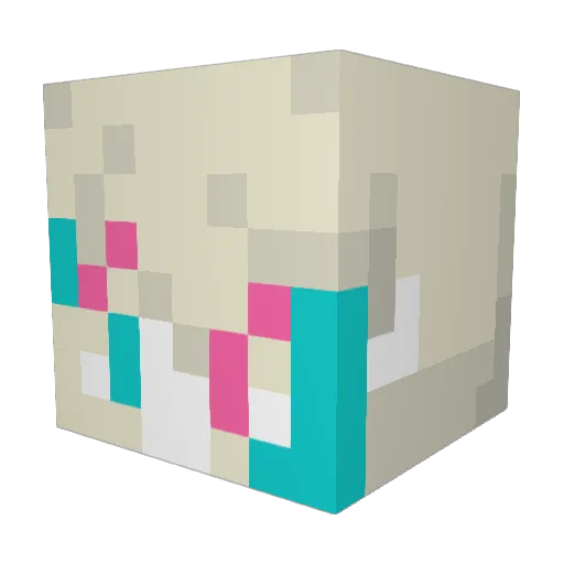 bc0125 Minecraft avatar head, 3D render