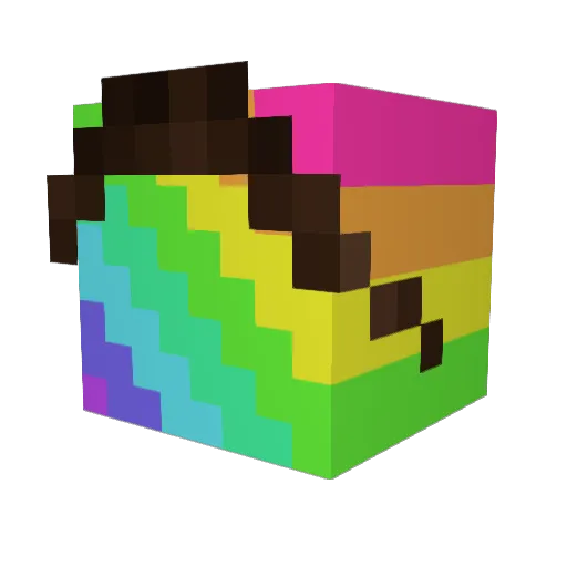 bc7 Minecraft avatar head, 3D render