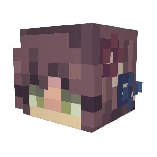 bcca Minecraft avatar head, 3D render