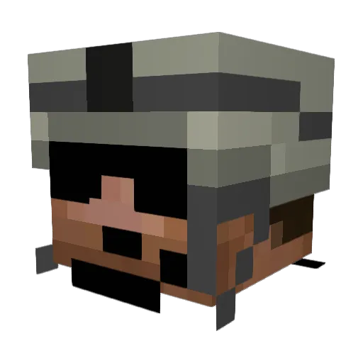 bcfc Minecraft avatar head, 3D render