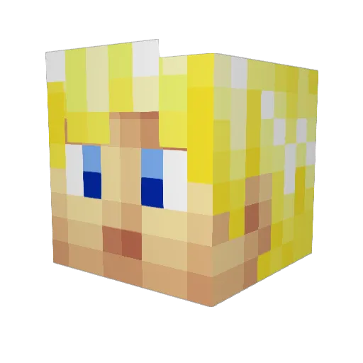 bcg777 Minecraft avatar head, 3D render
