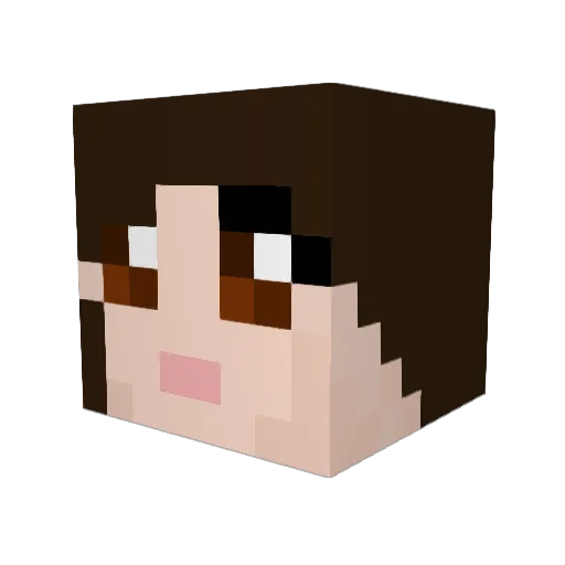 bckrtn Minecraft avatar head, 3D render
