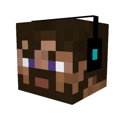bcml8398 Minecraft avatar head, 3D render
