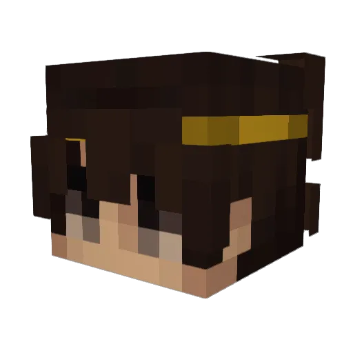 bcni Minecraft avatar head, 3D render