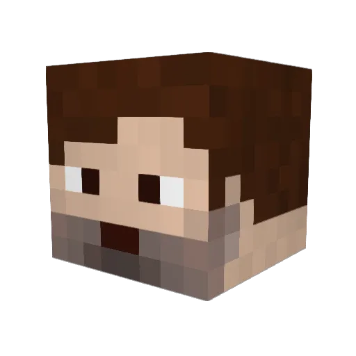 bcw123 Minecraft avatar head, 3D render