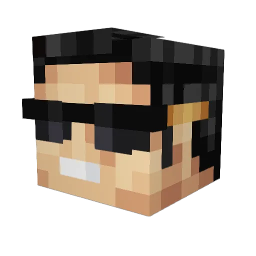 bcwshadow Minecraft avatar head, 3D render
