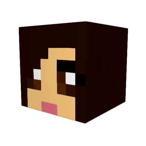 bda89 Minecraft avatar head, 3D render