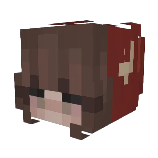 bde Minecraft avatar head, 3D render