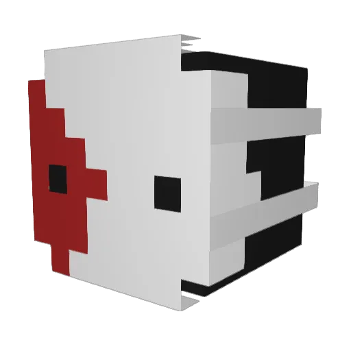 bdeeeeen Minecraft avatar head, 3D render