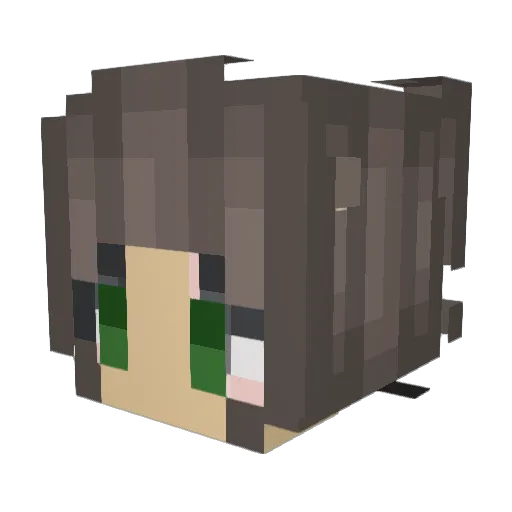 bdemily Minecraft avatar head, 3D render