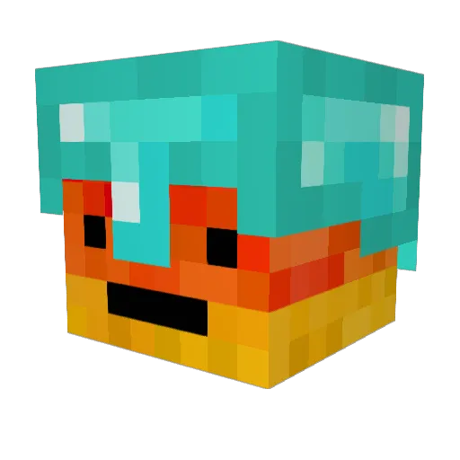 bdh2 Minecraft avatar head, 3D render