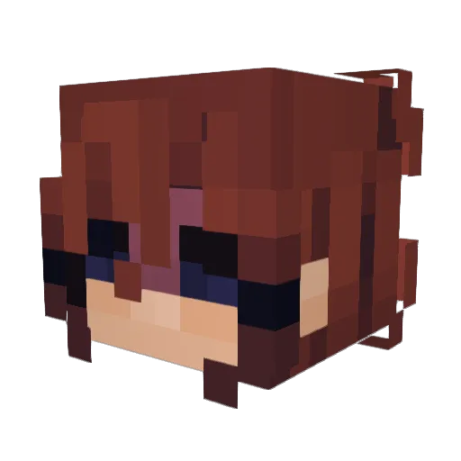 bdqt Minecraft avatar head, 3D render
