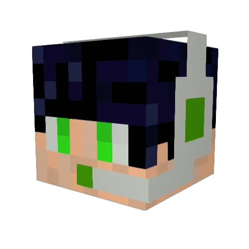 bdrbuilder Minecraft avatar head, 3D render