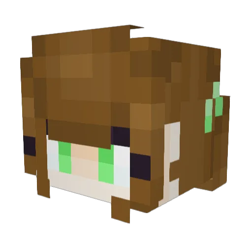 bdreka Minecraft avatar head, 3D render